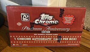 New Listing2021 Topps Chrome Platinum Anniversary Factory Sealed Hobby Box 1 Autograph