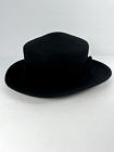 Vintage Brooks Brothers Dollman Hat Co Womens Doeskin Felt Black Hat with Bow