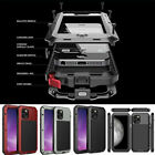 For iPhone Aluminum  Glass Military Armor Shockproof Cover Case