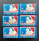 Lot of Six 1979 Topps MLB Bubble Gum unopened WITH COMIC