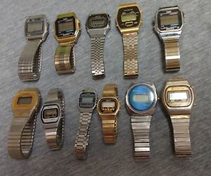 Vintage digital men's and women's watch lot Untested