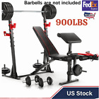 Weight Bench Set with Barbell/Squat Rack 900LB Bench Press Set Home&Gym Fitness&