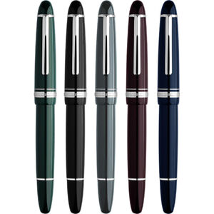 MAJOHN P136 Piston Fountain Pen EF/F/M Nib 20 Windows Resin Writing Office Pen