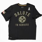 Pittsburgh Steelers Shirt Adult XL Black Camo Nike NFL Salute to Service Mens