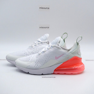 Size 7Y Youth / 8.5 Women's Nike Air Max 270 Sneakers 943345-113 White/Pink Foam