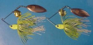Lot of 2 Pro Assassinator 1/2 oz Spinnerbait CWGC-CW Chartreuse & White