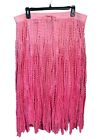Boston Proper Crochet  Pink Ombré Maxi Skirt. EUC. No flaws XS/M Boho Lined