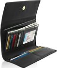 Leather Trifold Wallet For Women With Removable Checkbook Holder RFID Blocking