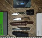 3 Fixed Blade Knives -SCHRADE SCHF56LM -BPS Knives of Ukraine HK1S - SRM  S625-1