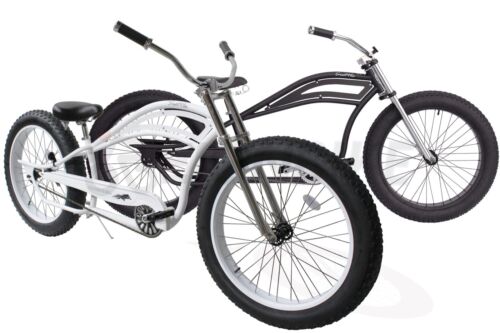 Fat Tire Stretch Beach Cruiser Bicycle Chopper Style Single Speed Coaster brake