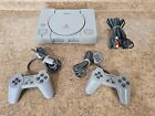 Sony PlayStation 1 PS1 Gray Gaming Console SCPH-5501 w/ 2 Controllers Pre-owned