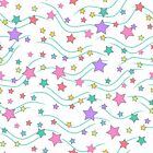 Fabric Baby Stars Confetti on White COMFY Flannel 1/4 yard