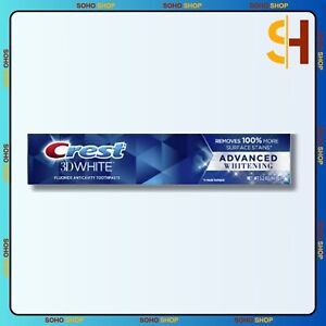 Crest 3D White Advanced Teeth Whitening Toothpaste, 5.2 oz, 1 pack/ 5 pack