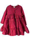 Eliane et Lena Paris Red Multi Ruffle Dress girl Size 2 A New