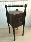 Vintage Mid Century Wood Smoking Stand Side Table With Humidor Tabaco Drawer