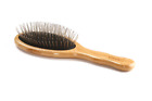 Bass Brushes 803 Dark Bamboo, Large Oval Style Hairbrush with Premium Alloy Pins