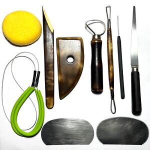 pottery tool set Refurbished and finished to make them unique