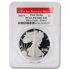 2021-S $1 American Silver Eagle Proof Type 2 PCGS PR70DCAM First Strike 1oz coin