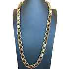 Coldwater Creek Rhinestone Crystal Pave Resin Lucite Chain Link Necklace