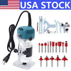 110V Electric Wood Trimmer Handheld Woodworking Tool Wood Router Carving Machine