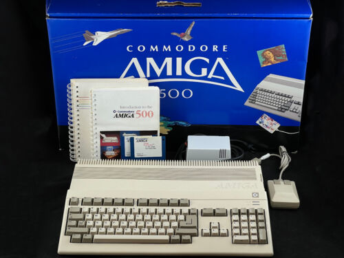 New ListingCommodore Amiga 500 Computer Kickstart 1.3, +0.5MB RAM, Box, Mouse & More!