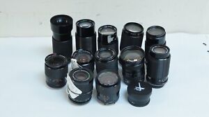 Lot Of 13 Vintage PARTS AS-IS Sears Albinar Magnicon Camera Lenses *PARTS AS-IS*