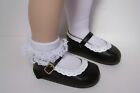 2-Tone Black White Classic Doll Shoes Fits 23