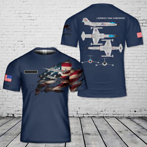 Custom Name US Air Force Lockheed F-104A Starfighter T-Shirt Military Tee Shirt
