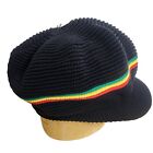 Rasta Tam Hat Cap Slouchy Crown Marley Reggae Jamaica Cool Runnings Caps L/XL