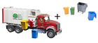 Bruder 02811 MACK Granite Side Loading Garbage Truck + Free Trash Cans #02811