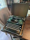 Vintage Green Royal Portable Typewriter Keys work and comes with case