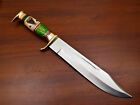 Rody Stan HEAVY DUTY HAND MADE D2 STEEL BLADE BOWIE HUNTING KNIFE -ENGRAVED BONE