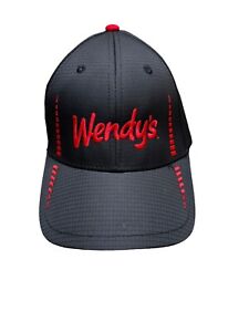 Wendy's Swag Uniform Adjustable Baseball Hat Cap Red Black Adjustable Mesh Back
