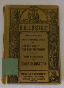 1935 Bible History Old & New Testaments Bishop Gilmour Benziger Brothers Church