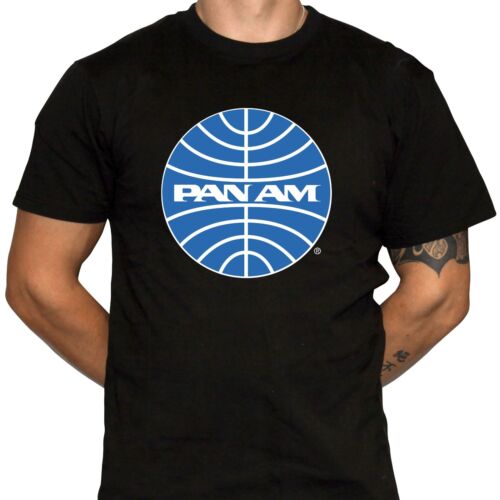Pan Am Vintage Logo T-Shirt - Defunct Airline Logo - 100% Cotton T-Shirt