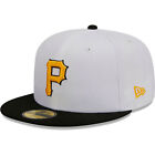Men's New Era White/Black Pittsburgh Pirates Optic 59FIFTY Fitted Hat