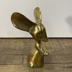 Vintage Brass Mouse Figurine Large Ears - Paperweight ROC Taiwan