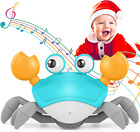 Crawling Crab Baby Toy, Tummy Time Gifts for Toddler & Newborn, Light-Up Walking