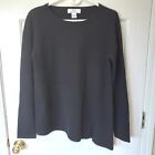 M MAGASCHONI Women's Black Cashmere Sweater Casual Career Asymmetrical Size L
