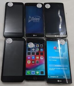 Assorted CDMA Smartphones Fair Condition NUU LG Apple Check IMEI Lot of 6
