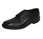 Florsheim Vintage Wingtips Size 9.5 D Black Leather Brogue Derby Shoes