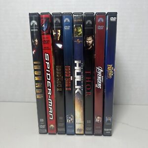 MARVEL DVD LOT OF 8 Videos: Avengers, Iron Man, Spiderman, Thor, + More