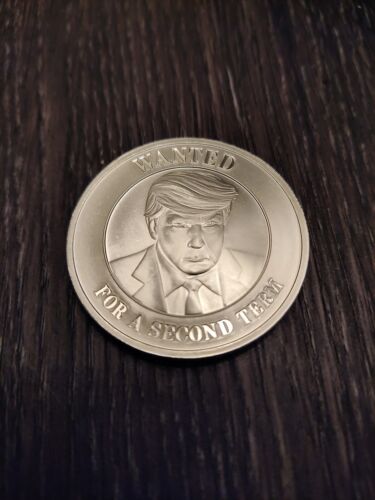 Donald Trump Mugshot .999 Silver Coin Wanted for a Second Term 1 Oz Round Coin