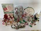 Lot  Of 40 Vintage Christmas Ornaments : Angels Pixie Bells Stencils Foil Tins +