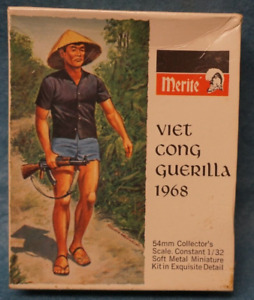 Merite/Monogram Vietnam Cong Guerilla 1968 54mm 1/32 Soft Metal Sealed NOS