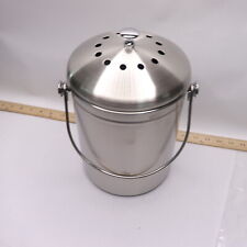 Countertop Pail Bucket Container with Lid Stainless Steel 1.8 Gal