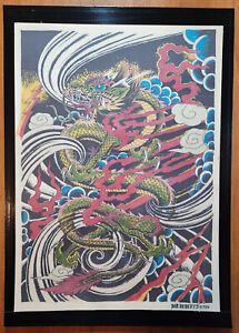 1984 Bob Roberts Dragon Traditional Vintage Japanese Style Tattoo Flash Sheet