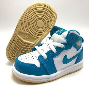 *NEW* TODDLER Baby Nike Air Jordan 1 Mid (TD) Teal (DQ8425 400), Sz 3.0 - 10.0