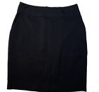 H&M SIZE 8 BLACK PENCIL SKIRT WOMAN WOMEN WOMENS POCKETS ZIPPER 20” LONG