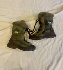 The North Face Camo Winter Snow Boots Goose Down Insulated Faux Fur Women Sz 8.5